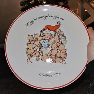 1973 Collector's Kewpie Doll Christmas "Let joy be everywhere you are" Plate